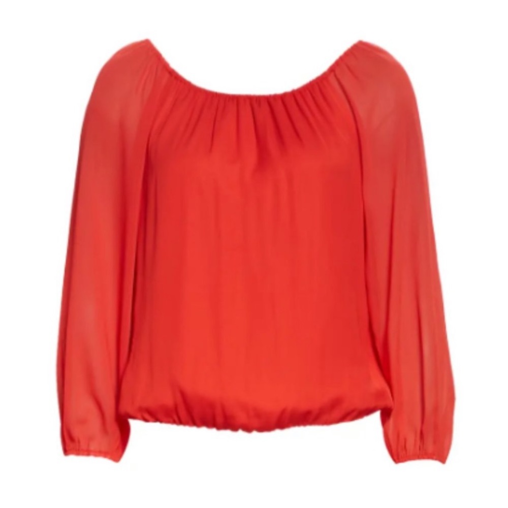 *NWT* Alice + Olivia Tie Waist Peasant Blouse - M